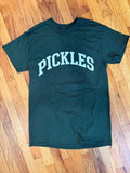 ADULT PICKLES TEE IN GREY + GREEN